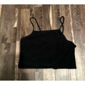 Wild fable black cropped black tank top